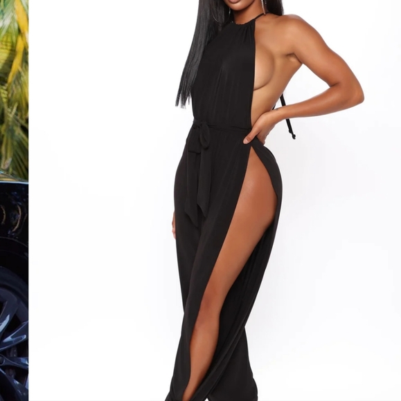 Black open genie jumpsuit - Picture 3 of 6